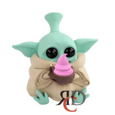 SILICONE HAND PIPE BABY YODA ICE-CREAM SP800 1CT